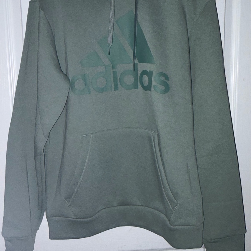 Adidas Men's Olive Green Hoodie